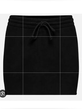 TNA Black Fleece Mini Skirt